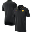 ナイキ ポロシャツ メンズ ナイキ メンズ ポロシャツ トップス Iowa Hawkeyes Nike 2023 Coaches Performance Polo Black