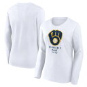 t@ieBNX fB[X TVc gbvX Milwaukee Brewers Fanatics Branded Women's Long Sleeve TShirt White