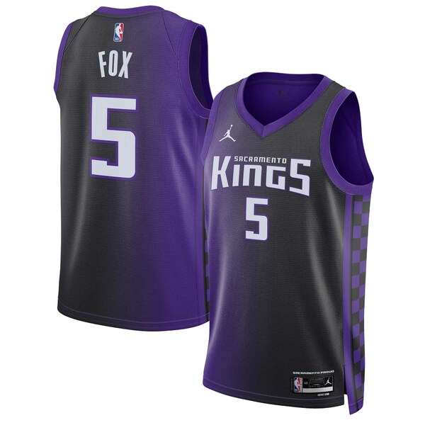ジョーダン メンズ ユニフォーム トップス De'Aaron Fox Sacramento Kings Jordan Brand Unisex Swingman Jersey Statement Edition Purple
