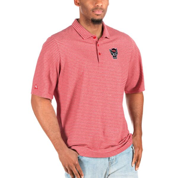 アンティグア メンズ ポロシャツ トップス NC State Wolfpack Antigua Esteem Big & Tall Polo Heathered Red/White