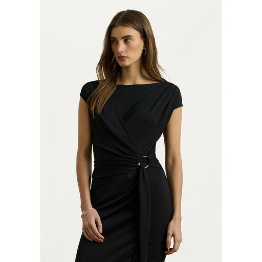 ラルフローレン レディース ワンピース トップス RING TRIM JERSEY CAP SLEEVE DRESS - Cocktail dress / Party dress - black ラルフローレン レディース ワンピース トップス RING TRIM JERSEY CAP SLEEVE DRESS - Cocktail dress / Party dress - black