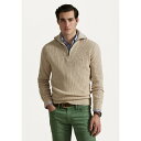 ラルフローレン メンズ ニット&セーター アウター WAFFLE WOOL COTTON QUARTER ZIP JUMPER - Jumper - natural cream heather