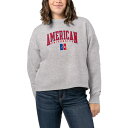 リーグカレッジエイトウェア レディース パーカー・スウェットシャツ アウター American University Eagles League Collegiate Wear Women's 1636 Boxy Pullover Sweatshirt Ash