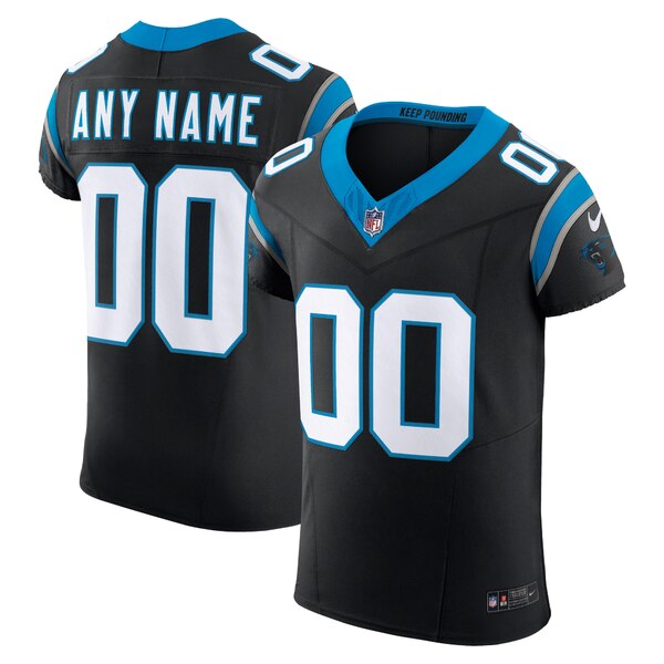 ナイキ メンズ ユニフォーム トップス Carolina Panthers Nike Vapor F.U.S.E. Elite Custom Jersey Black