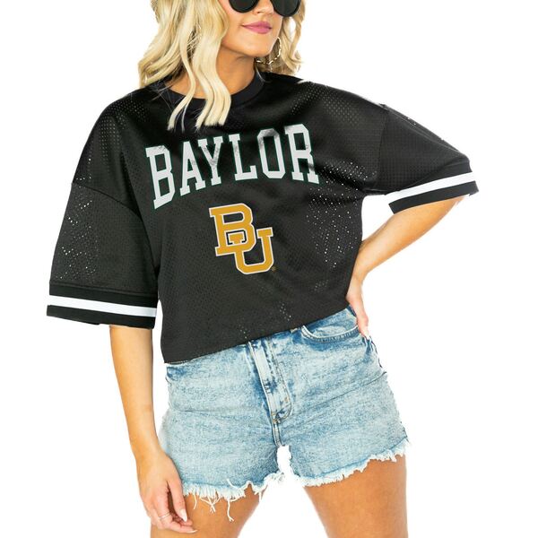 楽天astyゲームデイ レディース Tシャツ トップス Baylor Bears Gameday Couture Women's Game Face Fashion Jersey Black