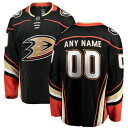 ファナティクス メンズ ユニフォーム トップス Anaheim Ducks Fanatics Branded Home Breakaway Custom Jersey Black