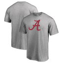 楽天astyファナティクス メンズ Tシャツ トップス Alabama Crimson Tide Fanatics Branded Primary Team Logo TShirt Ash