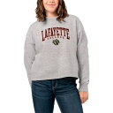リーグカレッジエイトウェア レディース パーカー・スウェットシャツ アウター Lafayette College Leopards League Collegiate Wear Women's 1636 Boxy Pullover Sweatshirt Ash