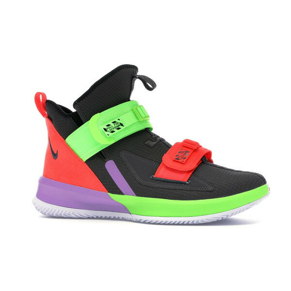 Nike ナイキ メンズ スニーカー 【Nike LeBron Soldier 13 Thunder Grey Bright Crimson Electric Green】 サイズ US_10(28.0cm) Thunder Grey/Bright Crimson-Electric Green