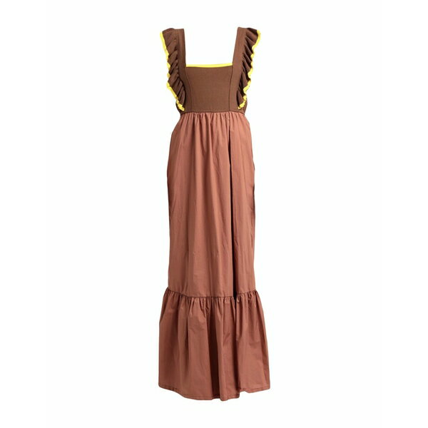 【送料無料】 マリウッチャ レディース ワンピース トップス Maxi dresses Brown