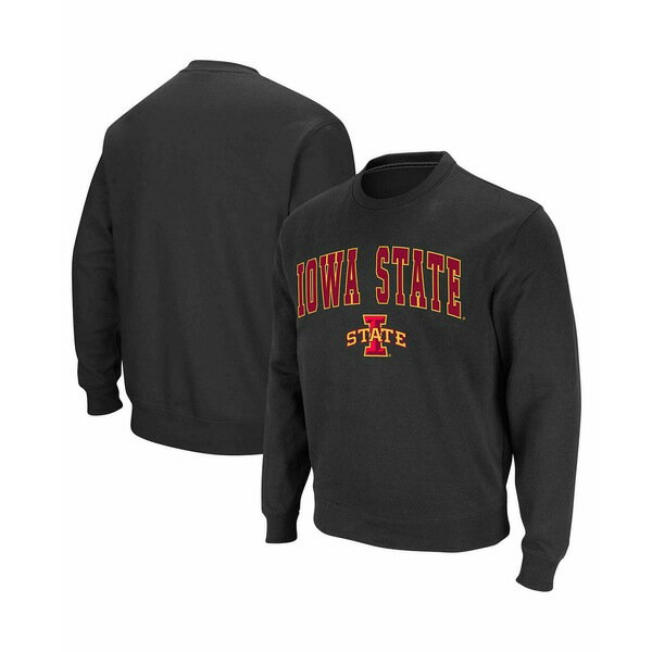 コロシアム メンズ パーカー・スウェットシャツ アウター Men's Iowa State Cyclones Arch & Logo Crew Neck Sweatshirt Charcoal