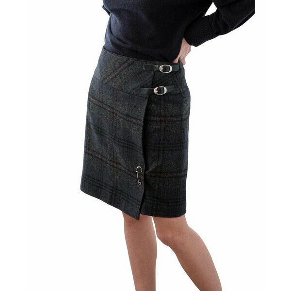 ケルティック アンド コー レディース スカート ボトムス Women's Celt Mini Kilt Skirt Navy charcoal tartan