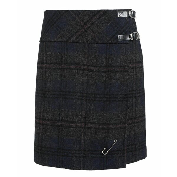 astyのケルティック アンド コー レディース スカート ボトムス Women's Celt Mini Kilt Skirt Navy charcoal tartan｜アングル2