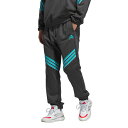 アディダス メンズ カジュアルパンツ ボトムス Men's Select Foundation Fleece Basketball Pants Carbon, Lucid cyan