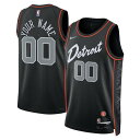 【送料無料】 ナイキ メンズ ユニフォーム トップス Detroit Pistons Nike Unisex 2023/24 Custom Swingman Jersey Black City Edition