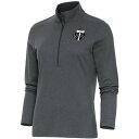 アンティグア レディース ジャケット＆ブルゾン アウター Portland Timbers Antigua Women 039 s Brushed Metallic Epic HalfZip Top Heather Charcoal