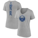 yz t@ieBNX fB[X TVc gbvX Buffalo Sabres Fanatics Branded Women's Personalized Name & Number VNeck TShirt Heather Gray