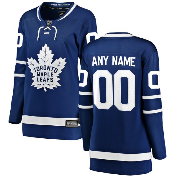 եʥƥ ǥ ˥ե ȥåץ Toronto Maple Leafs Fanatics Branded Women's Home Breakaway Custom Jersey Blue