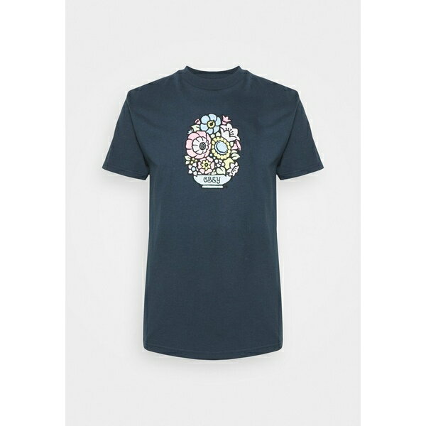 オベイ メンズ Tシャツ トップス FLOWER BASKET - Print T-shirt - navy