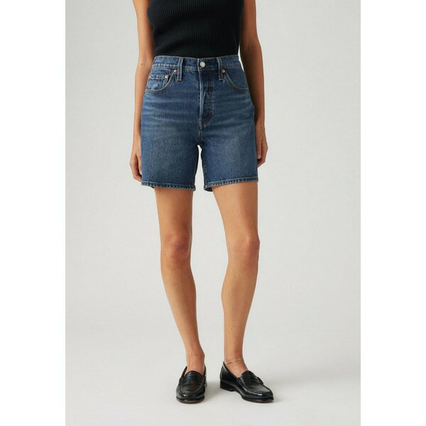 リーバイス レディース デニムパンツ ボトムス 501 MID THIGH - Denim shorts - broken midnight
