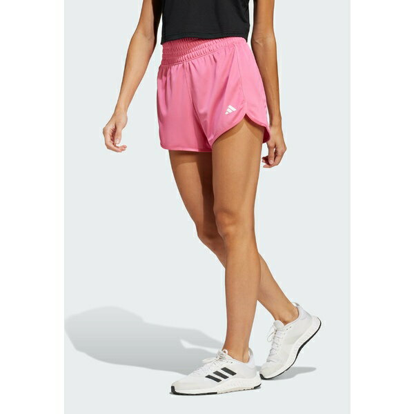 アディダス レディース テニス スポーツ PACER ESSENTIALS HIGH RISE - Sports shorts - pink fusion white