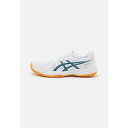 アシックス メンズ バスケットボール スポーツ UPCOURT 6 - Handball shoes - white/vintage indigo
