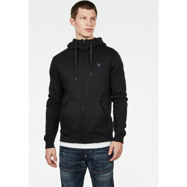 ジースター メンズ パーカー・スウェットシャツ アウター PREMIUM CORE HOODED ZIP - Zip-up sweatshirt - black