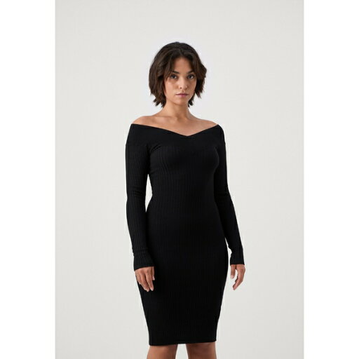 イブンアンドオッド レディース ワンピース トップス Shift dress - black イブンアンドオッド レディース ワンピース トップス Shift dress - black