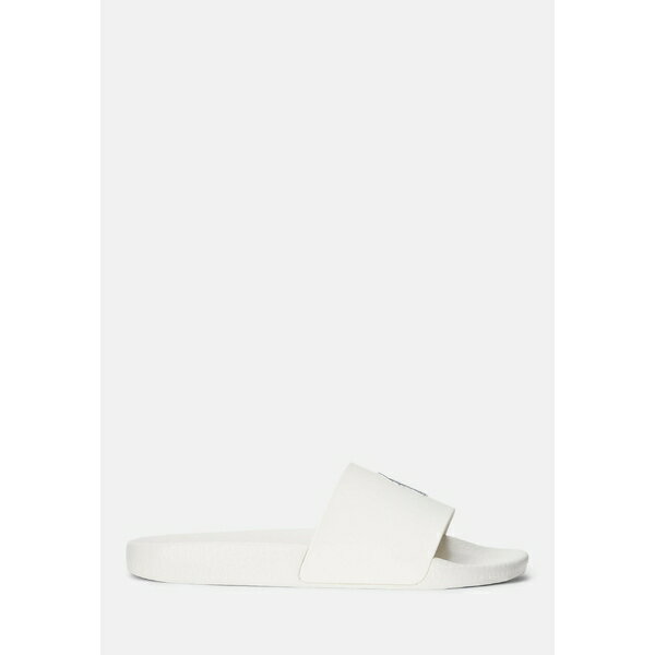 ラルフローレン メンズ サンダル シューズ SLIDE - Pool slides - deckwash white/navy