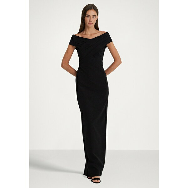 ラルフローレン レディース ワンピース トップス CREPE OFF THE SHOULDER GOWN - Occasion wear - black