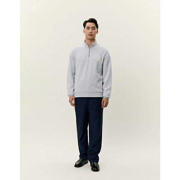 レ ドゥ メンズ パーカー・スウェットシャツ アウター HOOK HALF-ZIP - Sweatshirt - gray dawn blue