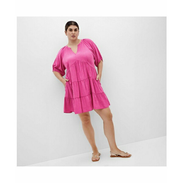 シティーシック レディース ワンピース トップス Plus Size Kara Dress Magenta