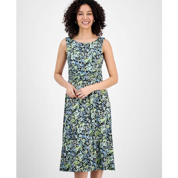 コネクテッド レディース ワンピース トップス Petite Printed Sleeveless Midi Dress Lime