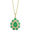 エフィー コレクション レディース ネックレス・チョーカー・ペンダントトップ アクセサリー EFFY Emerald (2 ct. t.w.) & Diamon...
