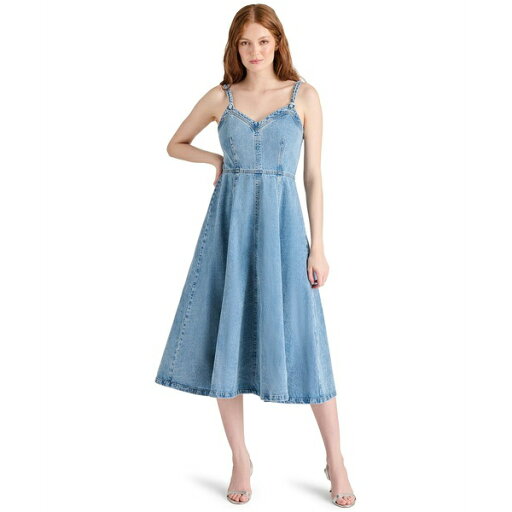 スティーブ マデン レディース ワンピース トップス Women's Harley Cotton Smocked-Back Dress Medium Blue スティーブ マデン レディース ワンピース トップス Women's Harley Cotton Smocked-Back Dress Medium Blue
