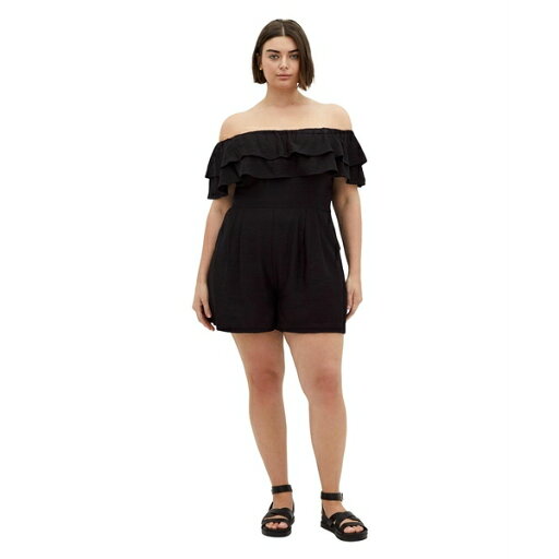 シティーシック レディース ワンピース トップス Plus Size Poppy Playsuit Black シティーシック レディース ワンピース トップス Plus Size Poppy Playsuit Black