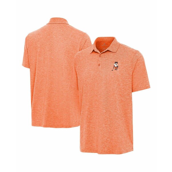 ƥ   ȥåץ Men's Heather Orange Clemson Tigers Golfer Par 3 P...