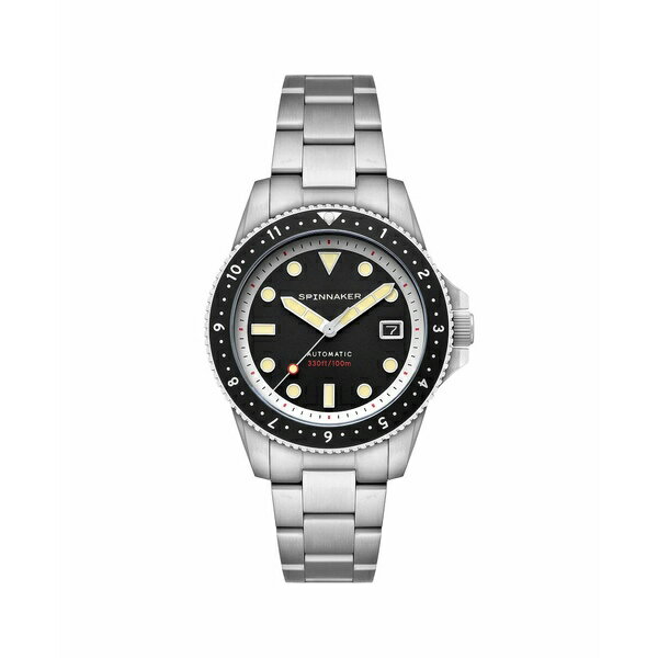 スピ二カー メンズ 腕時計 アクセサリー Men's Croft Pioneer Automatic Solid Stainless Steel Bracelet Watch, 42mm Black