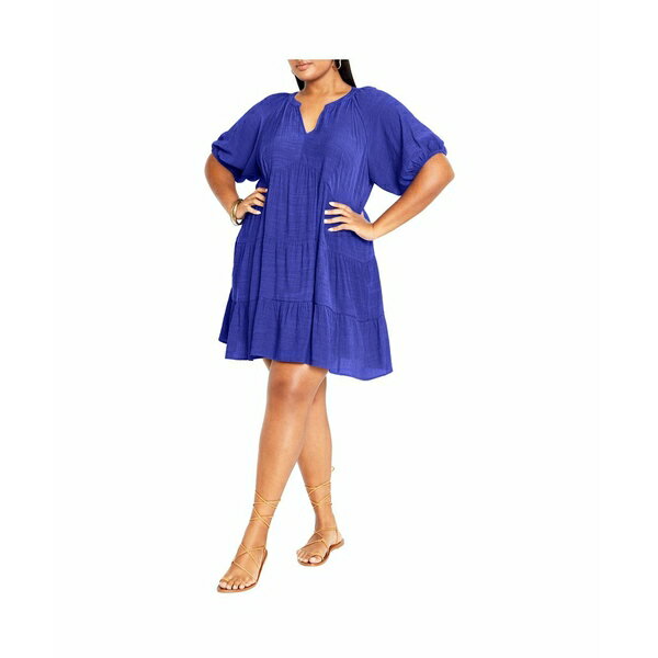 シティーシック レディース ワンピース トップス Plus Size Kara Dress Marine
