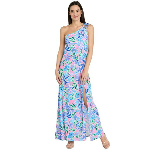 アールアンドエムリチャーズ レディース ワンピース トップス Women's Hardware-Trim One-Shoulder Maxi Dress Green アールアンドエムリチャーズ レディース ワンピース トップス Women's Hardware-Trim One-Shoulder Maxi Dress Green