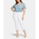 エヌワイディージェイ レディース デニムパンツ ボトムス Plus Size Chloe Skinny Capri Jeans Optic White(4)