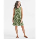 スタイルアンドコー レディース ワンピース トップス Women's Printed Sleeveless Flip-Flop Dress, Exclusive...