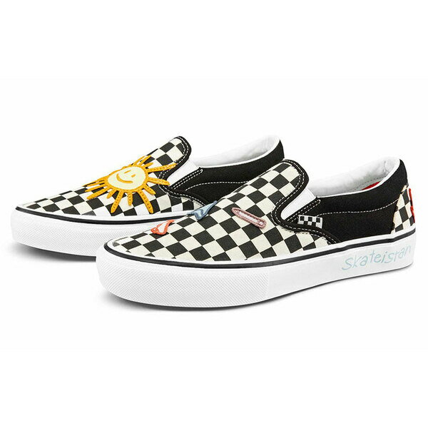 Vans バンズ メンズ スニーカー 【Vans Skateistan x Skate Slip-On 'Checkerboard' VN0A5FCA89C】 サイズ US_6.5(24.5cm)