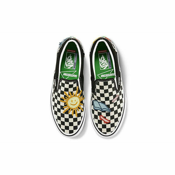 Vans バンズ メンズ スニーカー 【Vans Skateistan x Skate Slip-On 'Checkerboard' VN0A5FCA89C】 サイズ US_6.5(24.5cm)