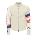 ディースクエアード メンズ ジャケット＆ブルゾン アウター Honda Leather Jacket MILK (Beige)