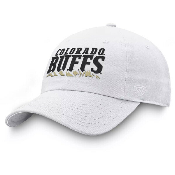 トップ・オブ・ザ・ワールド レディース 帽子 アクセサリー Top of the World Men's Colorado Buffaloes White Mountain Crew Adjustable Hat -