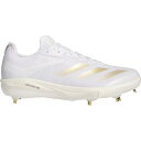 アディダス メンズ 野球 スポーツ adidas Men's adizero Electric+ Metal Baseball Cleats White/Gol...