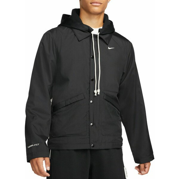 ナイキ メンズ パーカー・スウェットシャツ アウター Nike Men's Therma-FIT Standard Issue Basketball Winterized Hoodie Black