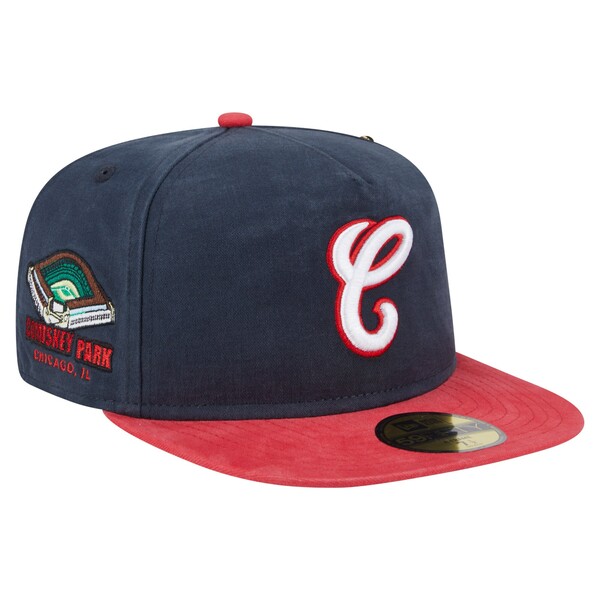 ニューエラ メンズ 帽子 アクセサリー Chicago White Sox New Era Championship Side Flag AFrame 59FIFTY Fitted Hat Navy