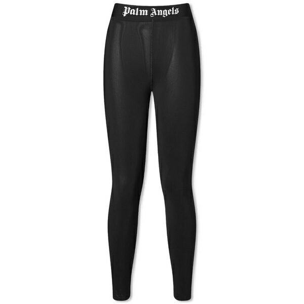 パーム・エンジェルス レディース レギンス ボトムス Palm Angels Logo Sport Leggings Black